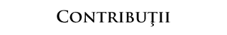 Contribu?ii